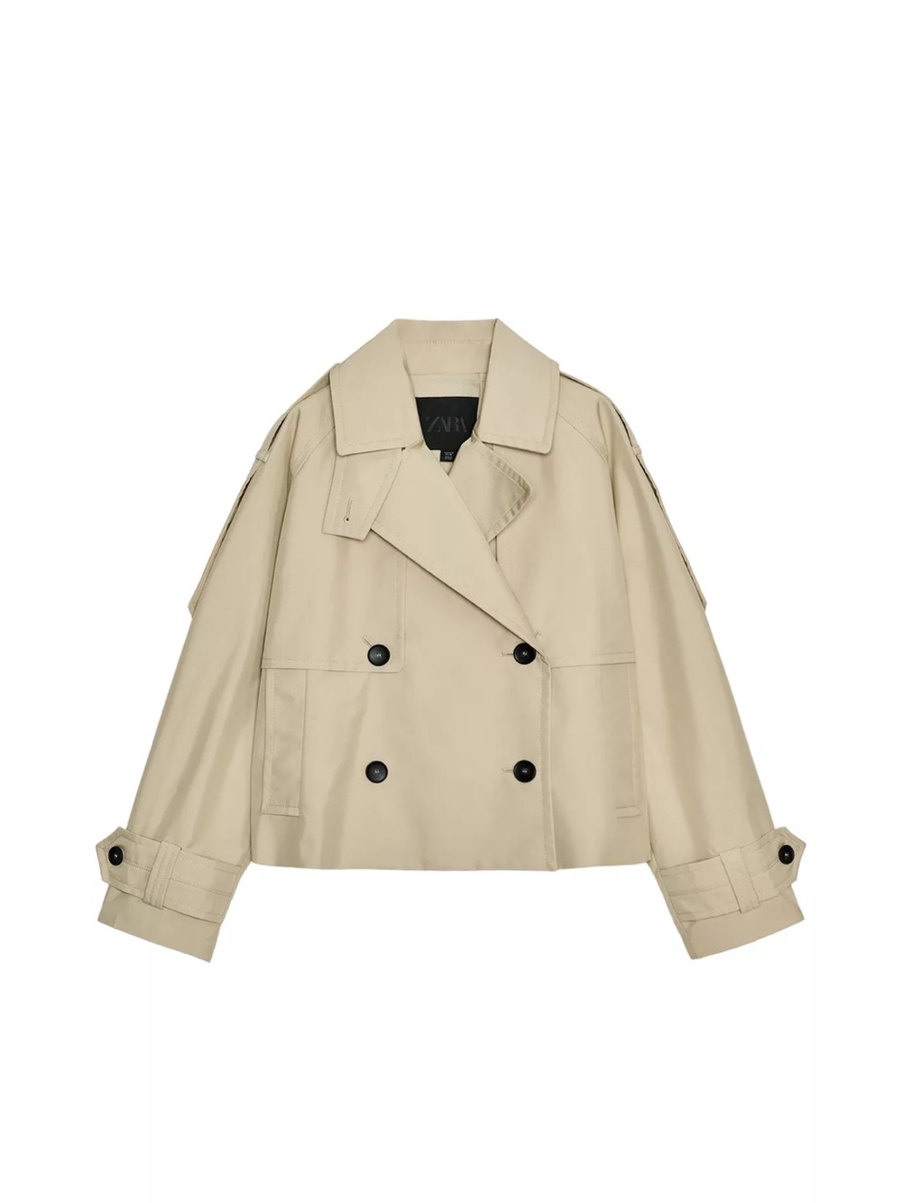 Zara Beige Cropped Trench Coat